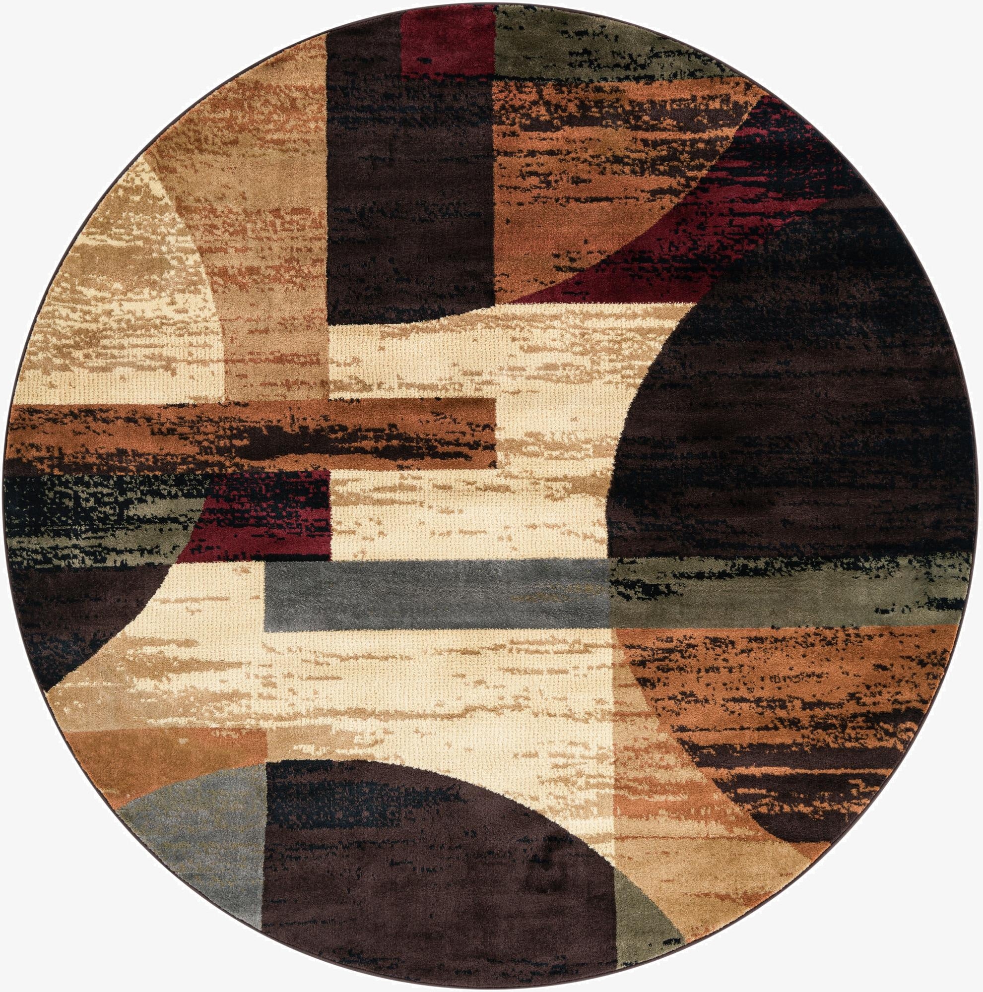 7' x 7' Cafe Round Rug