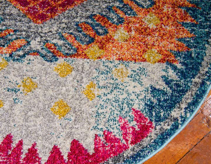 8' x 8' Washable Carnevale Round Rug