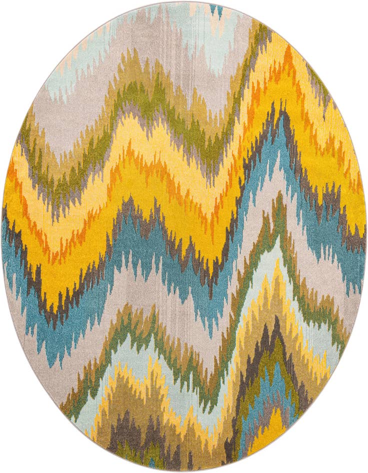 Detail image of 8' x 8' Washable Casablanca Round Rug