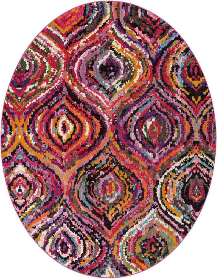 Detail image of 8' x 8' Washable Casablanca Round Rug