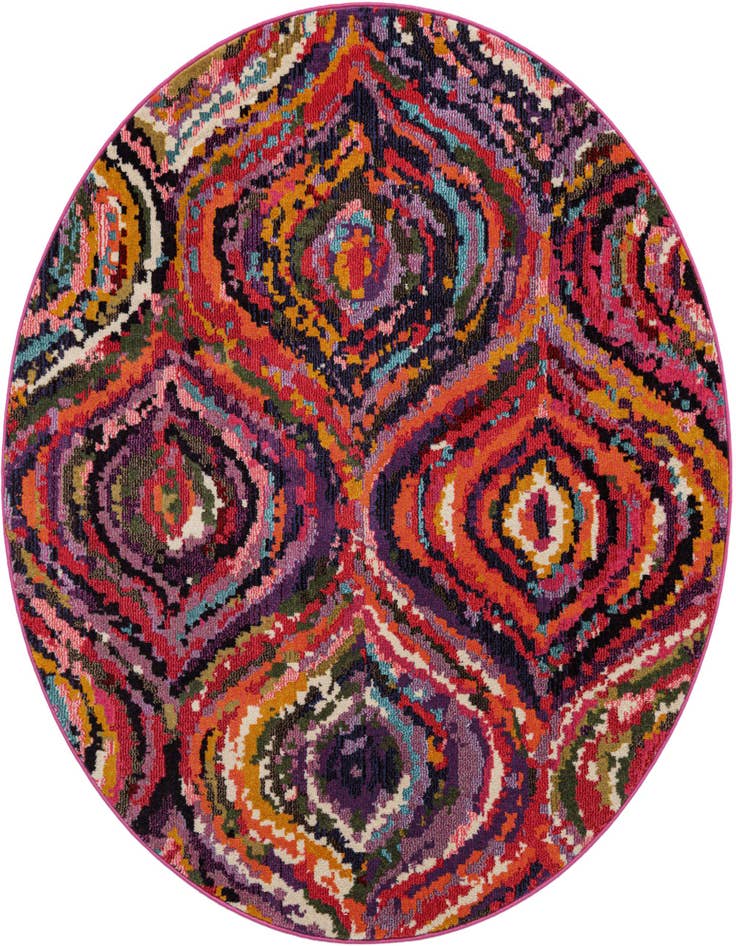 Detail image of 6' x 6' Washable Casablanca Round Rug