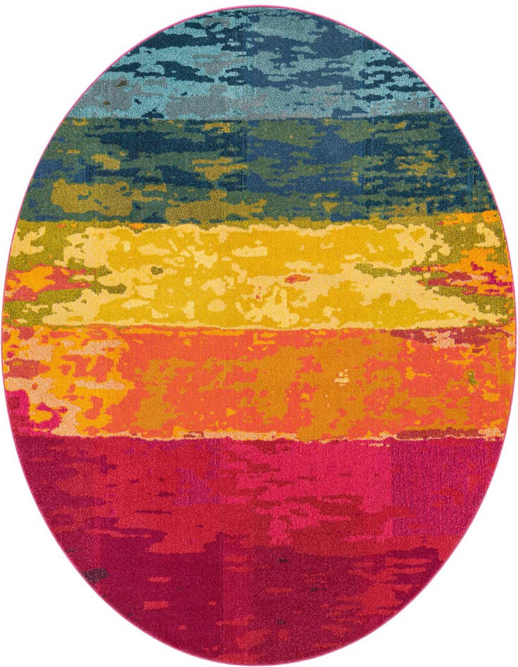 Detail image of 8' x 8' Washable Casablanca Round Rug