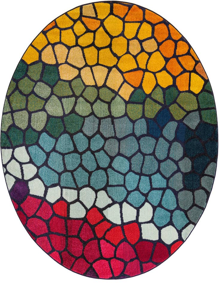 Detail image of 8' x 8' Washable Casablanca Round Rug