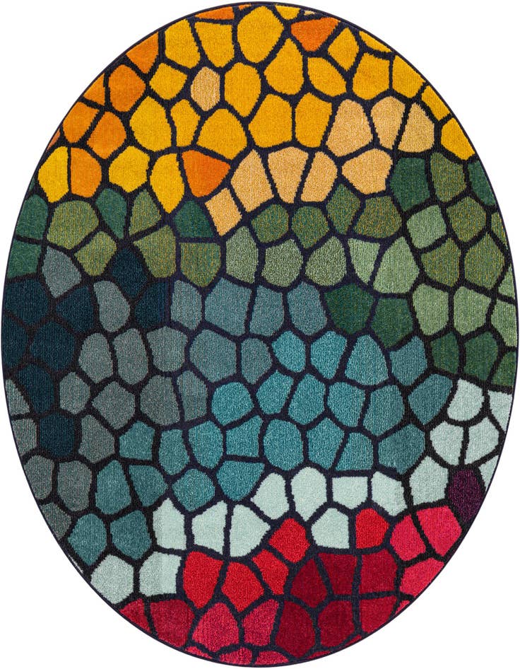 Detail image of 6' x 6' Washable Casablanca Round Rug