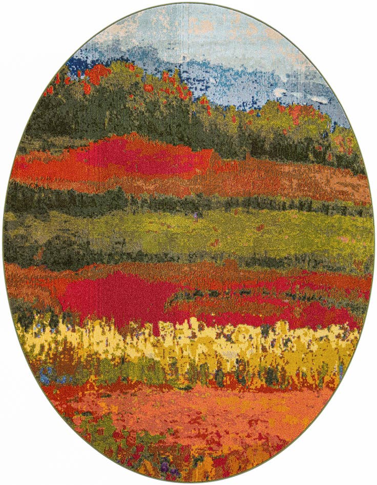 Detail image of 8' x 8' Washable Casablanca Round Rug