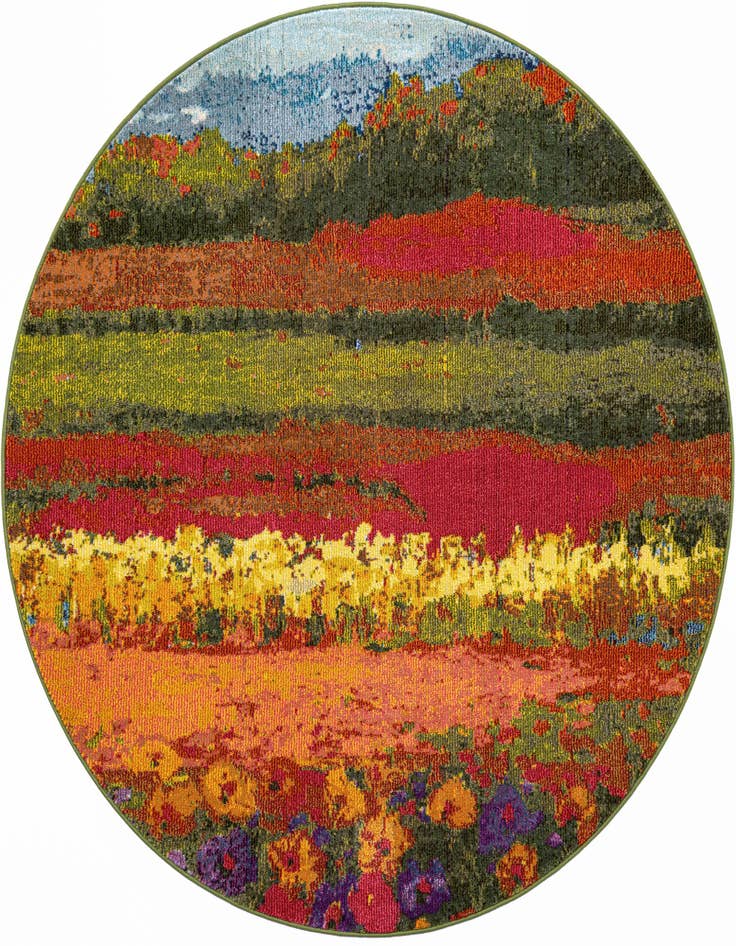 Detail image of 6' x 6' Washable Casablanca Round Rug