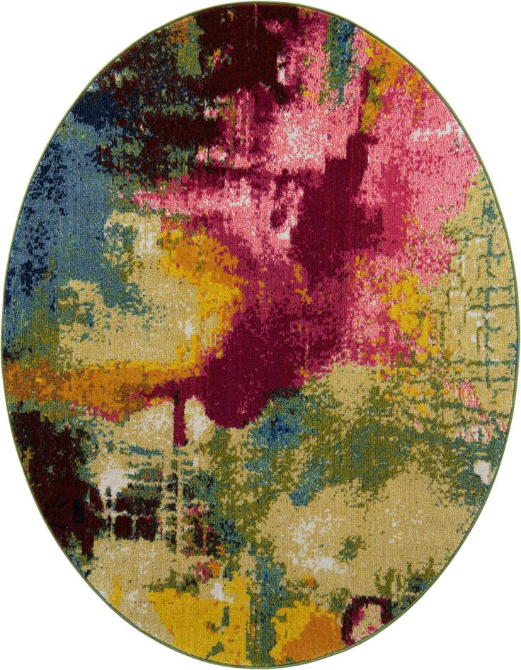 Detail image of 6' x 6' Washable Casablanca Round Rug