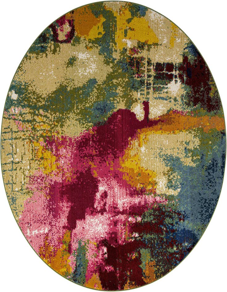 Detail image of 8' x 8' Washable Casablanca Round Rug