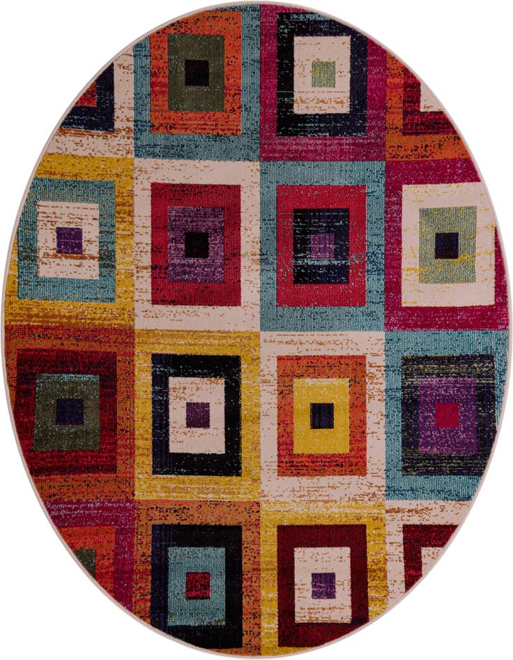 Detail image of 6' x 6' Washable Casablanca Round Rug