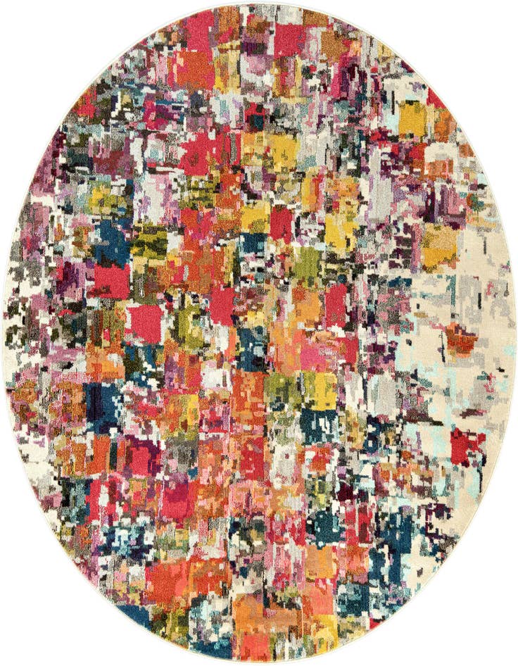 Detail image of 8' x 8' Washable Casablanca Round Rug