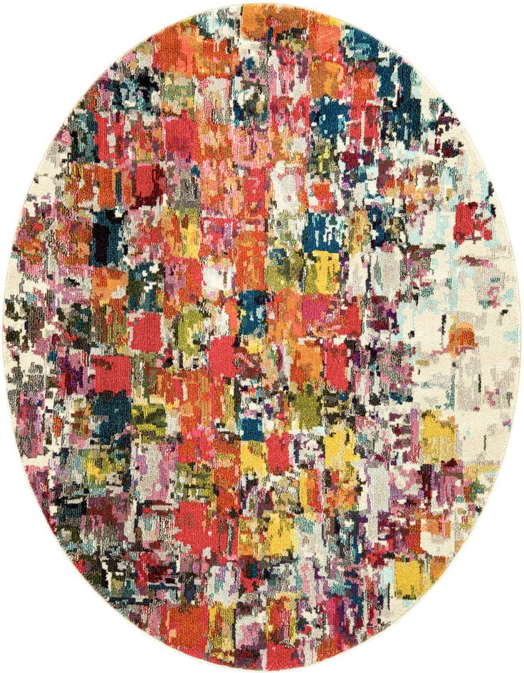 Detail image of 6' x 6' Washable Casablanca Round Rug
