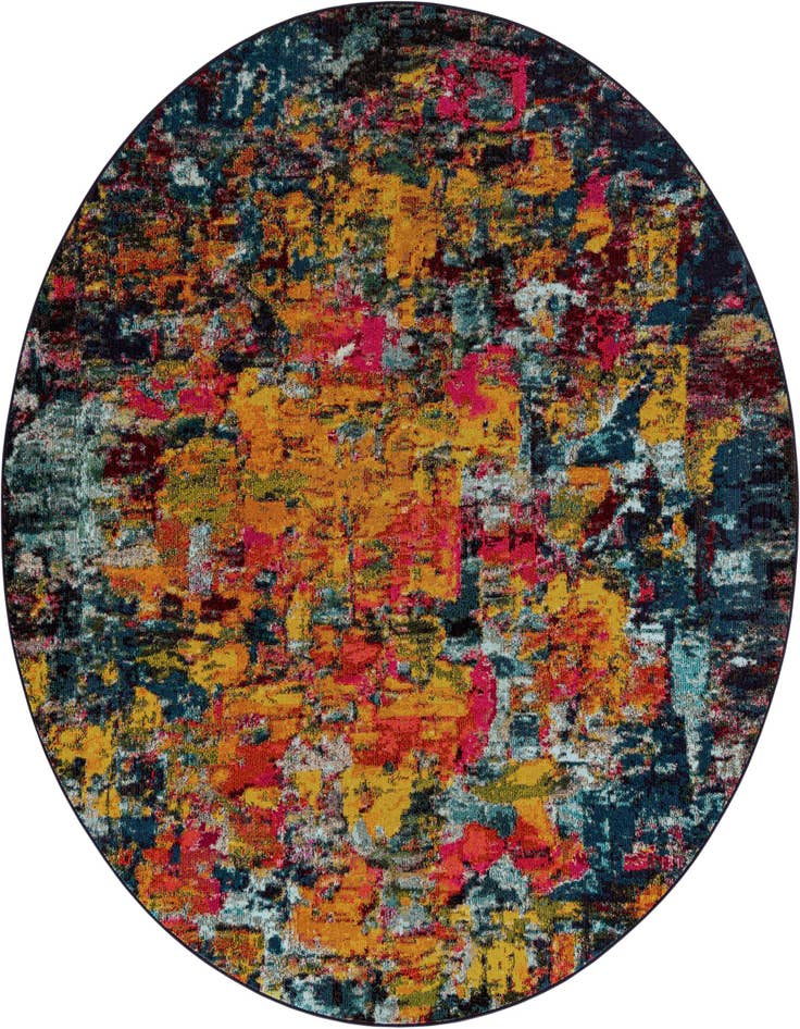Detail image of 8' x 8' Washable Casablanca Round Rug