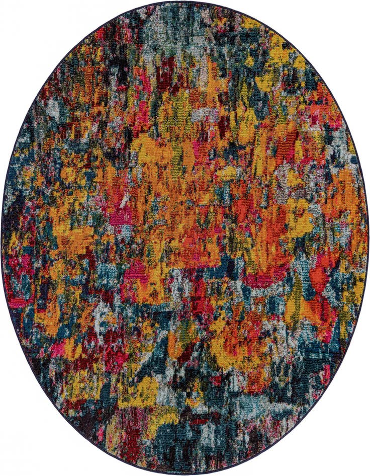 Detail image of 6' x 6' Washable Casablanca Round Rug