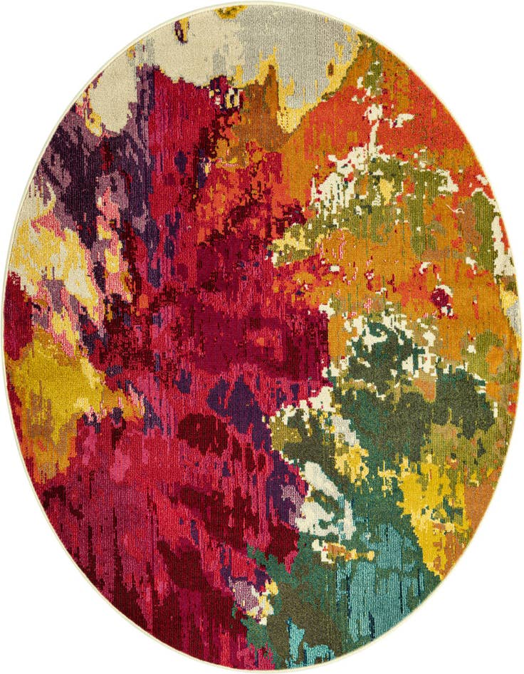 Detail image of 6' x 6' Washable Casablanca Round Rug