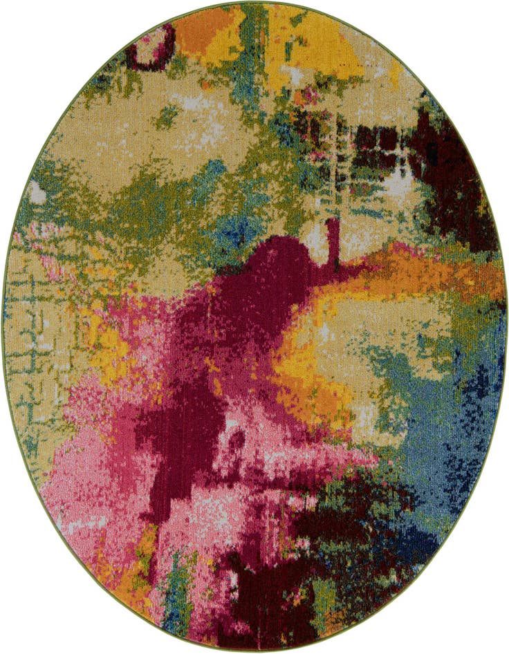 Detail image of 4' x 4' Washable Casablanca Round Rug