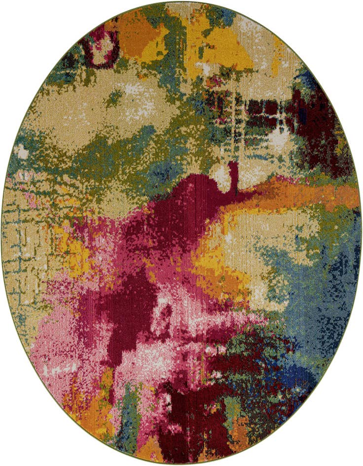 Detail image of 7' 10 x 7' 10 Washable Casablanca Round Rug