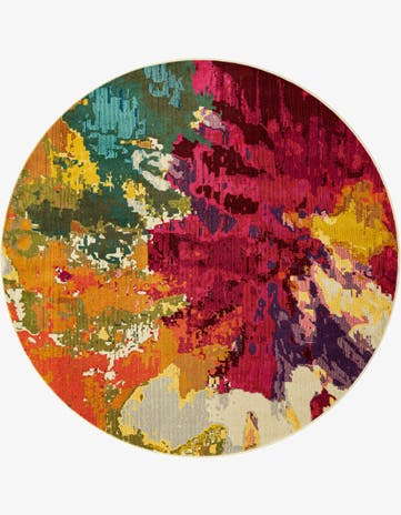 8' x 8' Washable Casablanca Round Rug