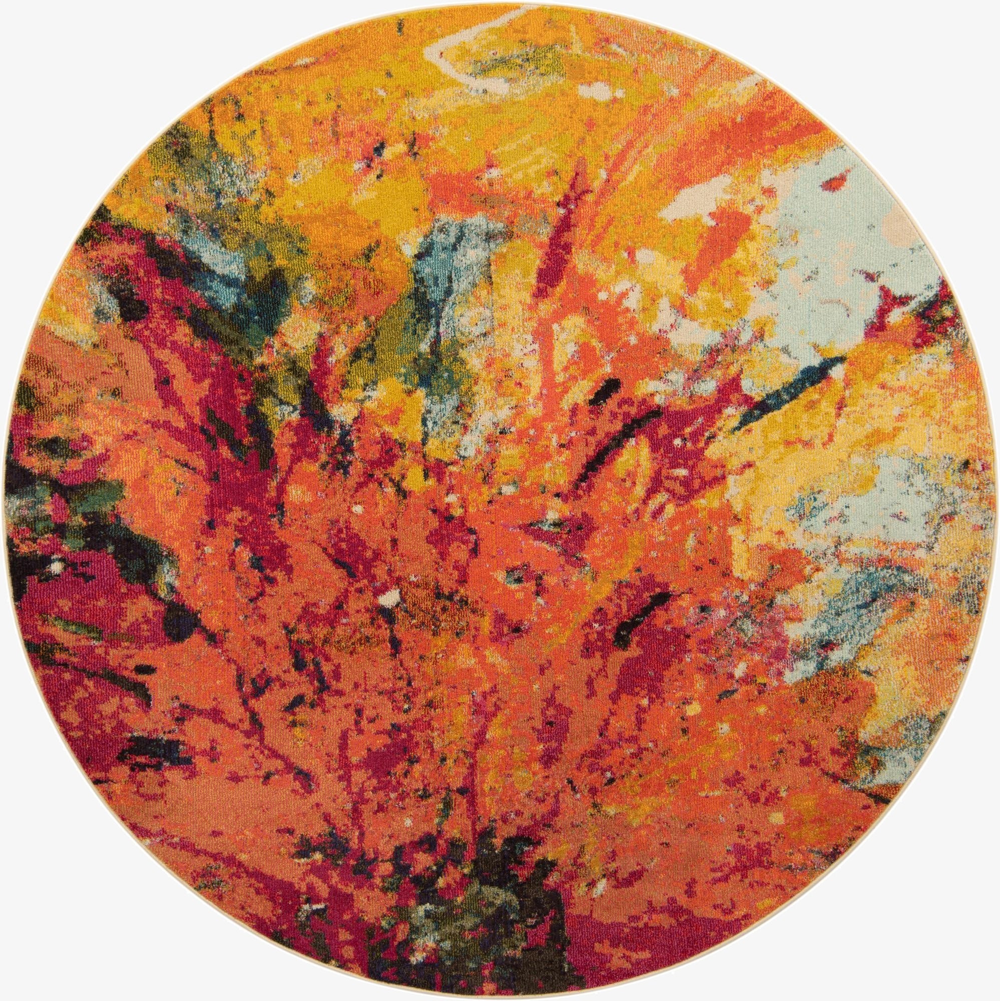 8' x 8'  Washable Casablanca Round Rug