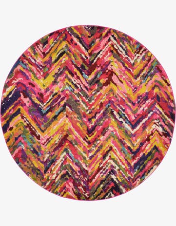 6' x 6' Washable Casablanca Round Rug