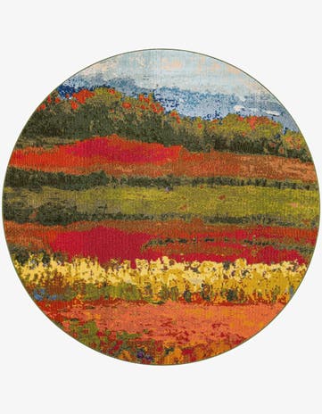 8' x 8' Washable Casablanca Round Rug