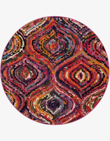 6' x 6' Washable Casablanca Round Rug