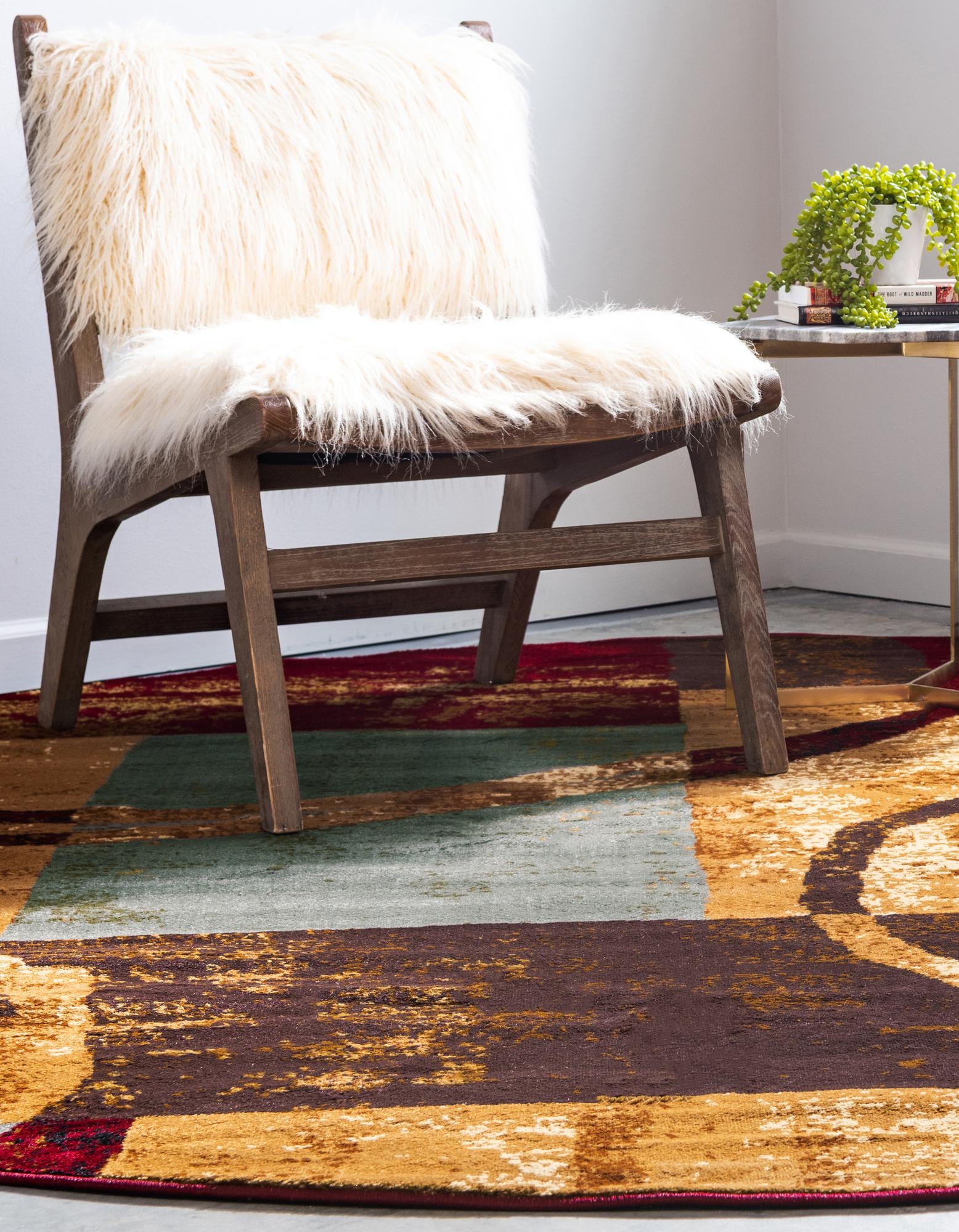 5' 3 x 5' 3 Coffee Shop Round Rug