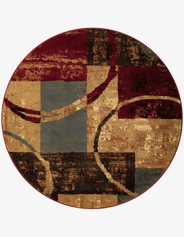 5' 3 x 5' 3 Coffee Shop Round Rug