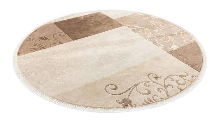 6' 6 x 6' 6 Hand Knotted Darya Wool Round Rug