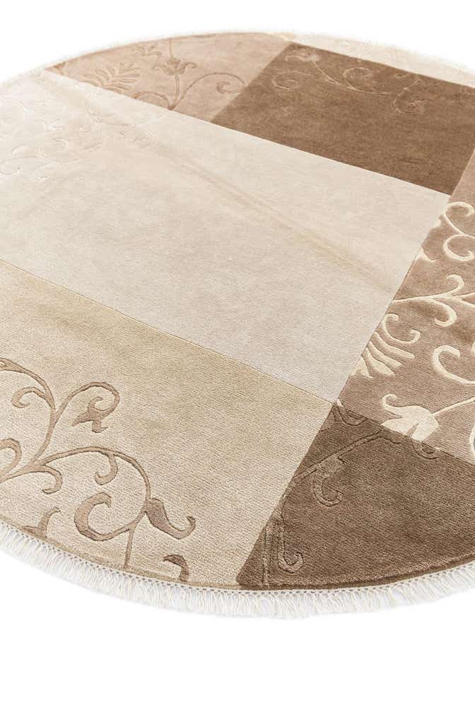 6' 6 x 6' 6 Hand Knotted Darya Wool Round Rug