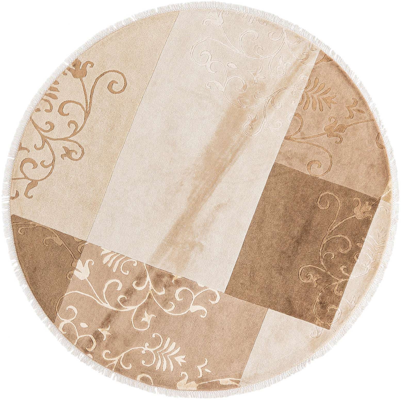 6' 6 x 6' 6 Hand Knotted Darya Wool Round Rug
