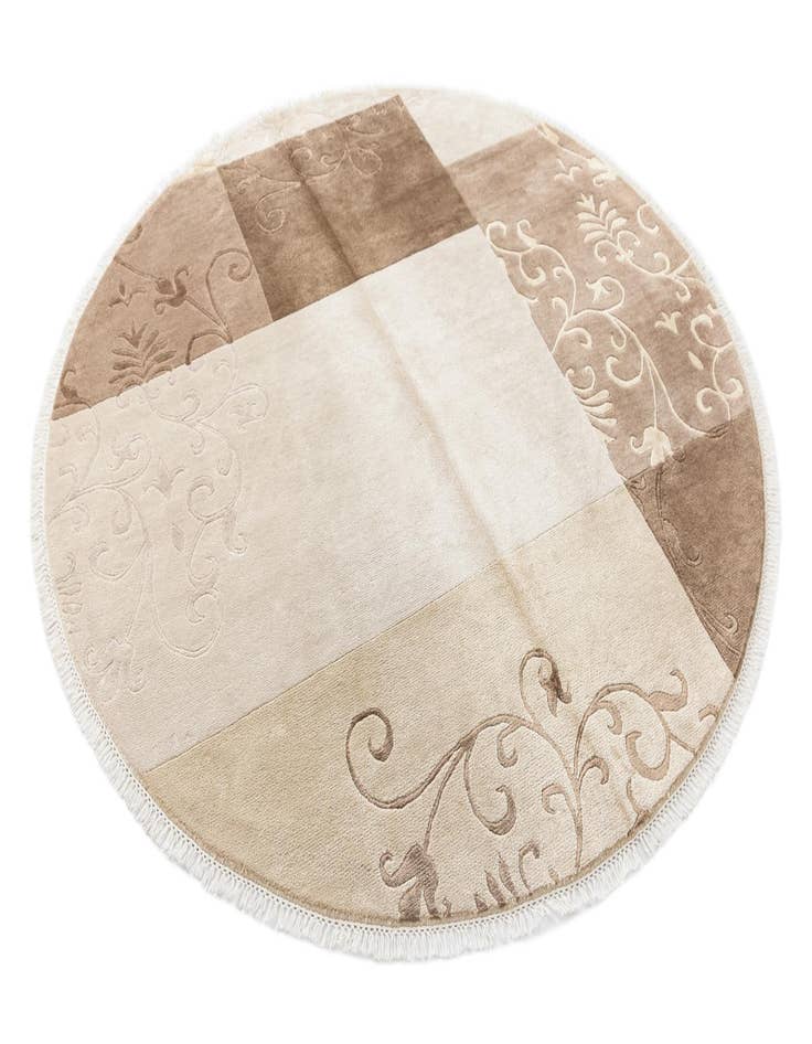 Detail image of 6' 6 x 6' 6  Hand Knotted Darya Wool Round Rug