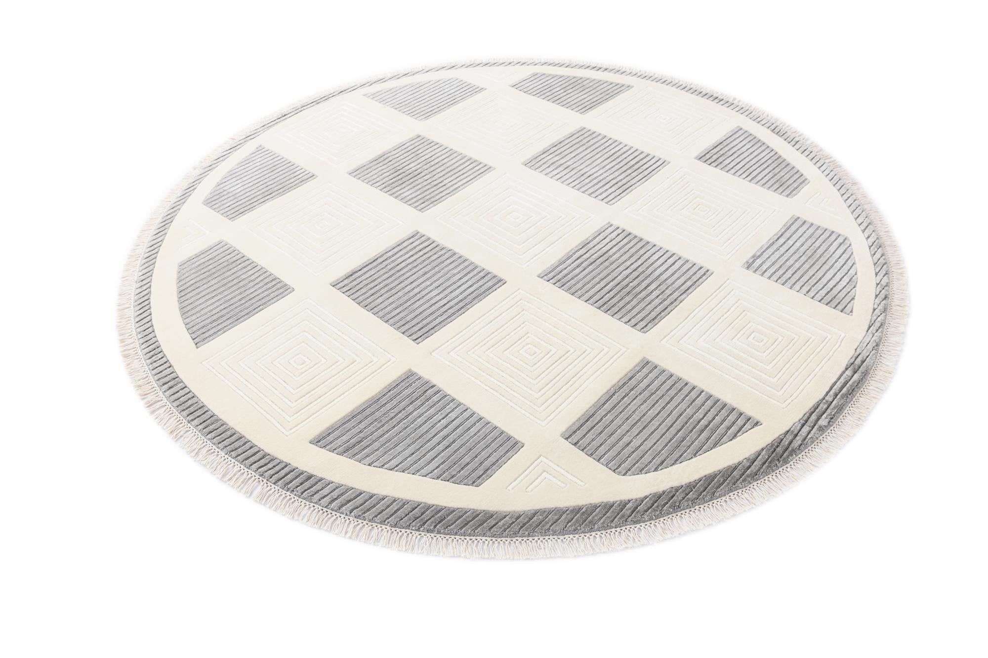 6' 5 x 6' 5 Hand Knotted Darya Wool Round Rug