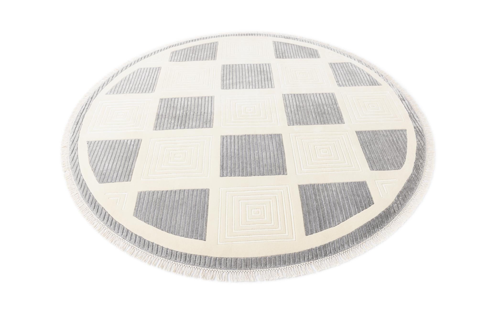 6' 5 x 6' 5 Hand Knotted Darya Wool Round Rug