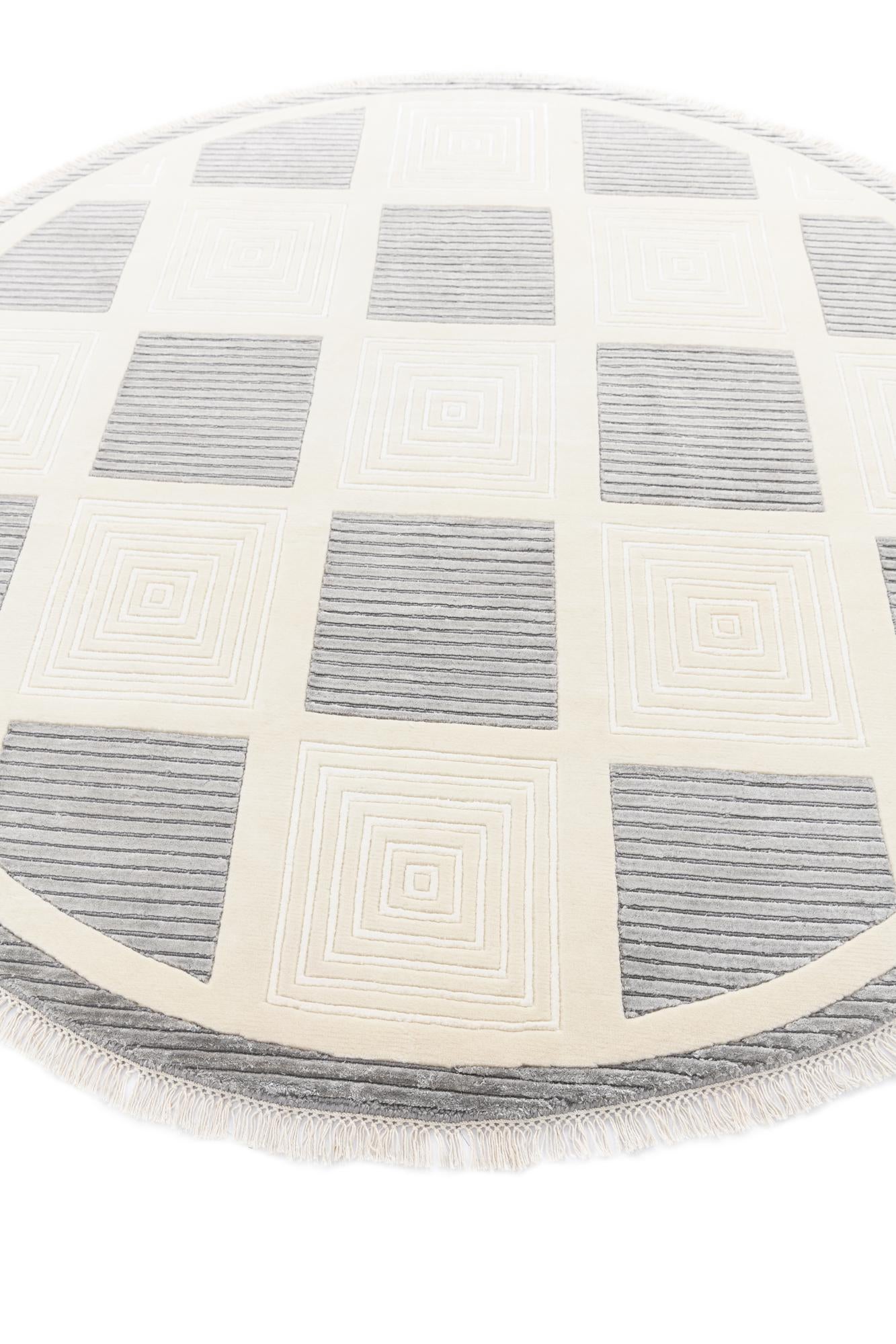 6' 5 x 6' 5 Hand Knotted Darya Wool Round Rug