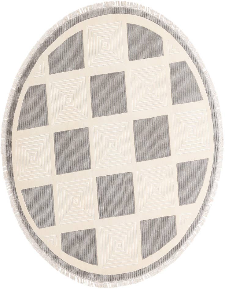 Detail image of 6' 5 x 6' 5 Hand Knotted Darya Wool Round Rug