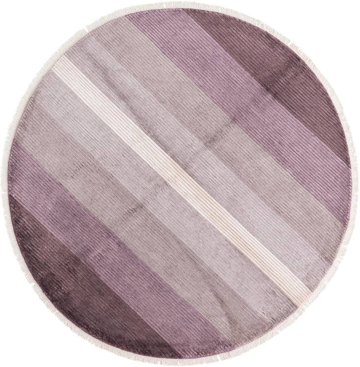 Detail image of 6' 7 x 6' 7 Hand Knotted Darya Wool Round Rug