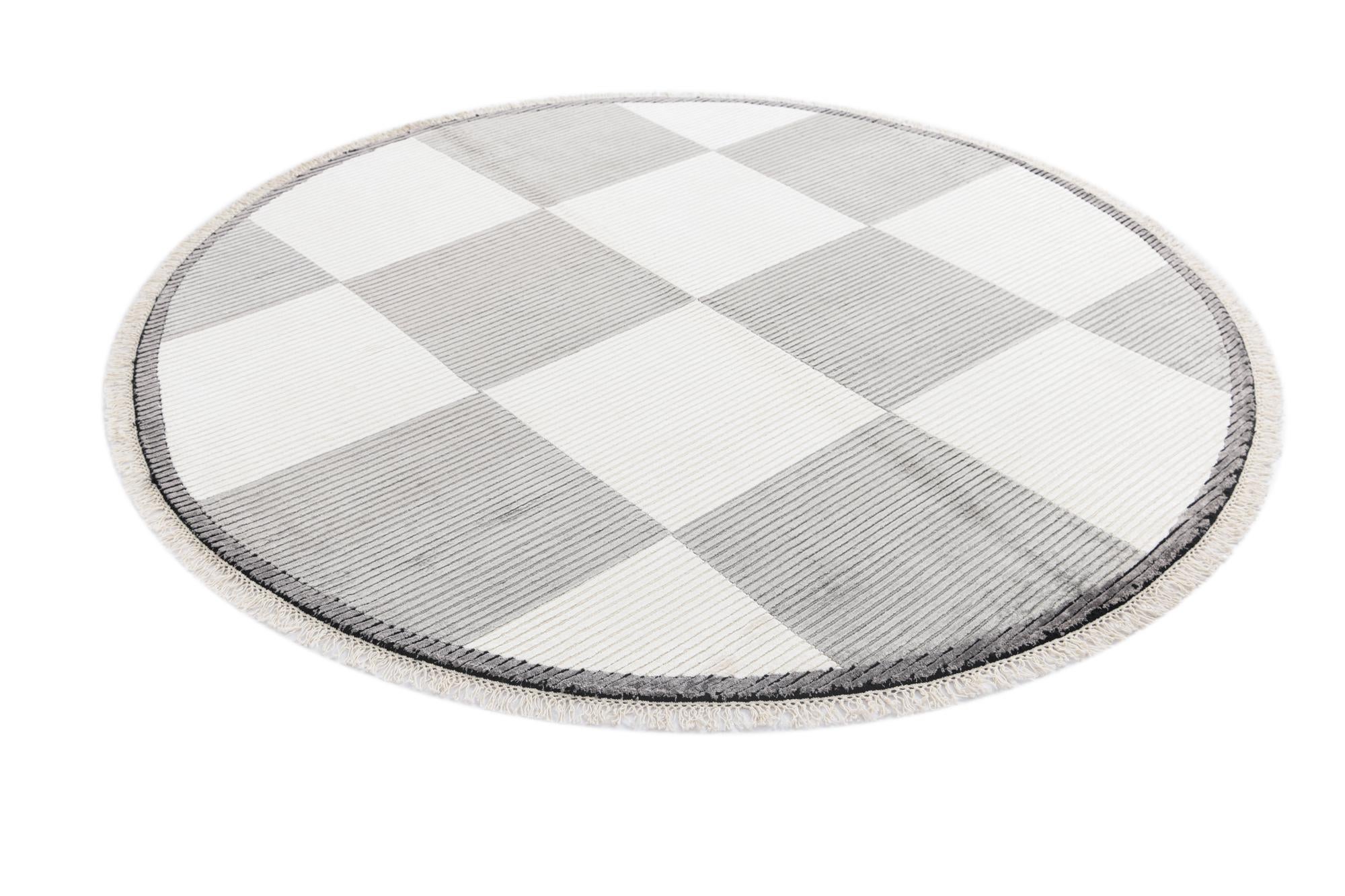 6' 7 x 6' 7 Hand Knotted Darya Wool Round Rug
