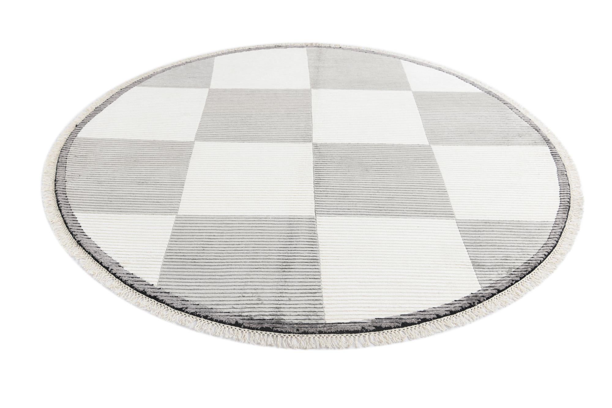 6' 7 x 6' 7 Hand Knotted Darya Wool Round Rug
