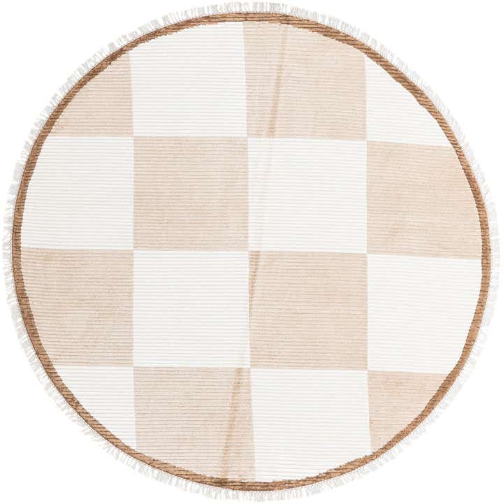 6' 6 x 6' 6 Hand Knotted Darya Wool Round Rug