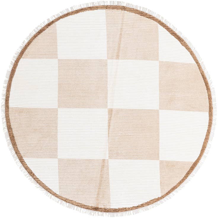 Detail image of 6' 6 x 6' 6 Hand Knotted Darya Wool Round Rug