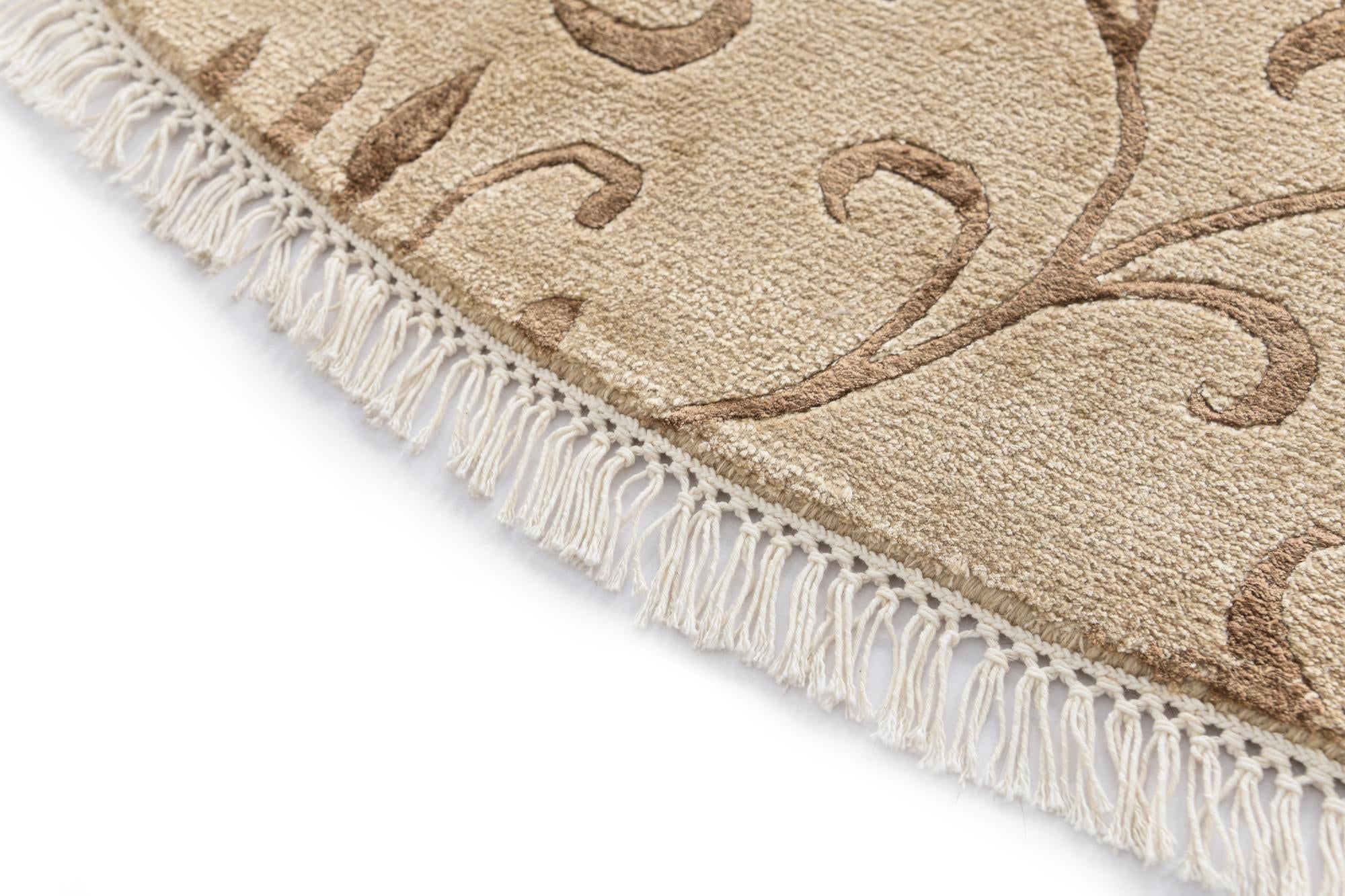 6' 8 x 6' 8 Hand Knotted Darya Wool Round Rug
