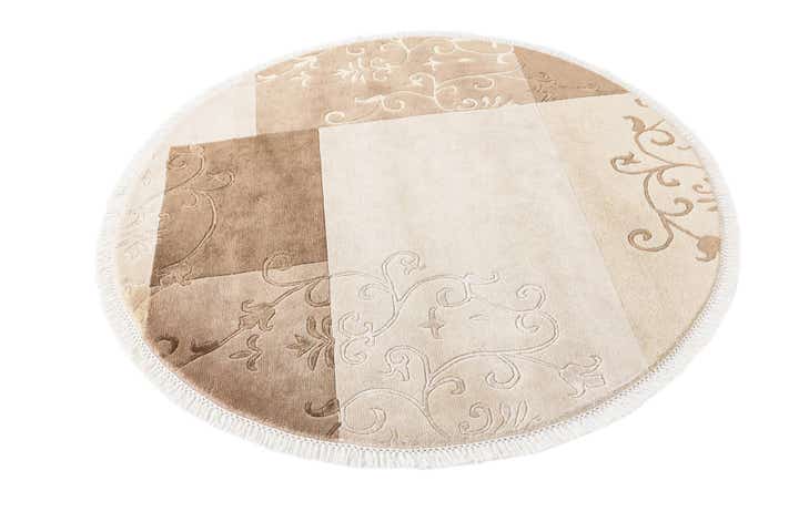 5' x 5' Hand Knotted Darya Wool Round Rug