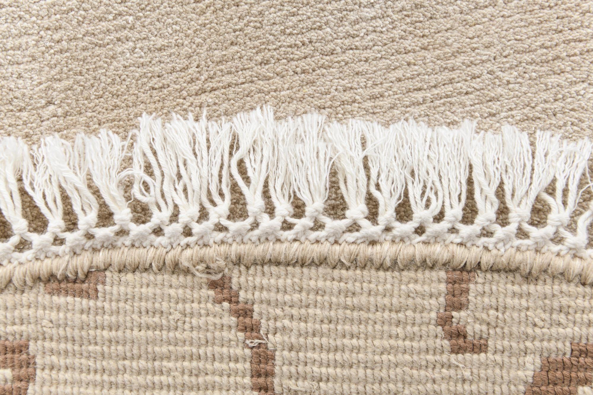 5' x 5' Hand Knotted Darya Wool Round Rug