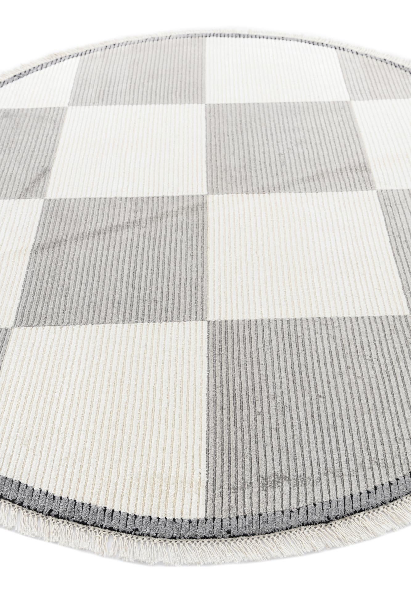 6' 3 x 6' 3 Hand Knotted Darya Wool Round Rug