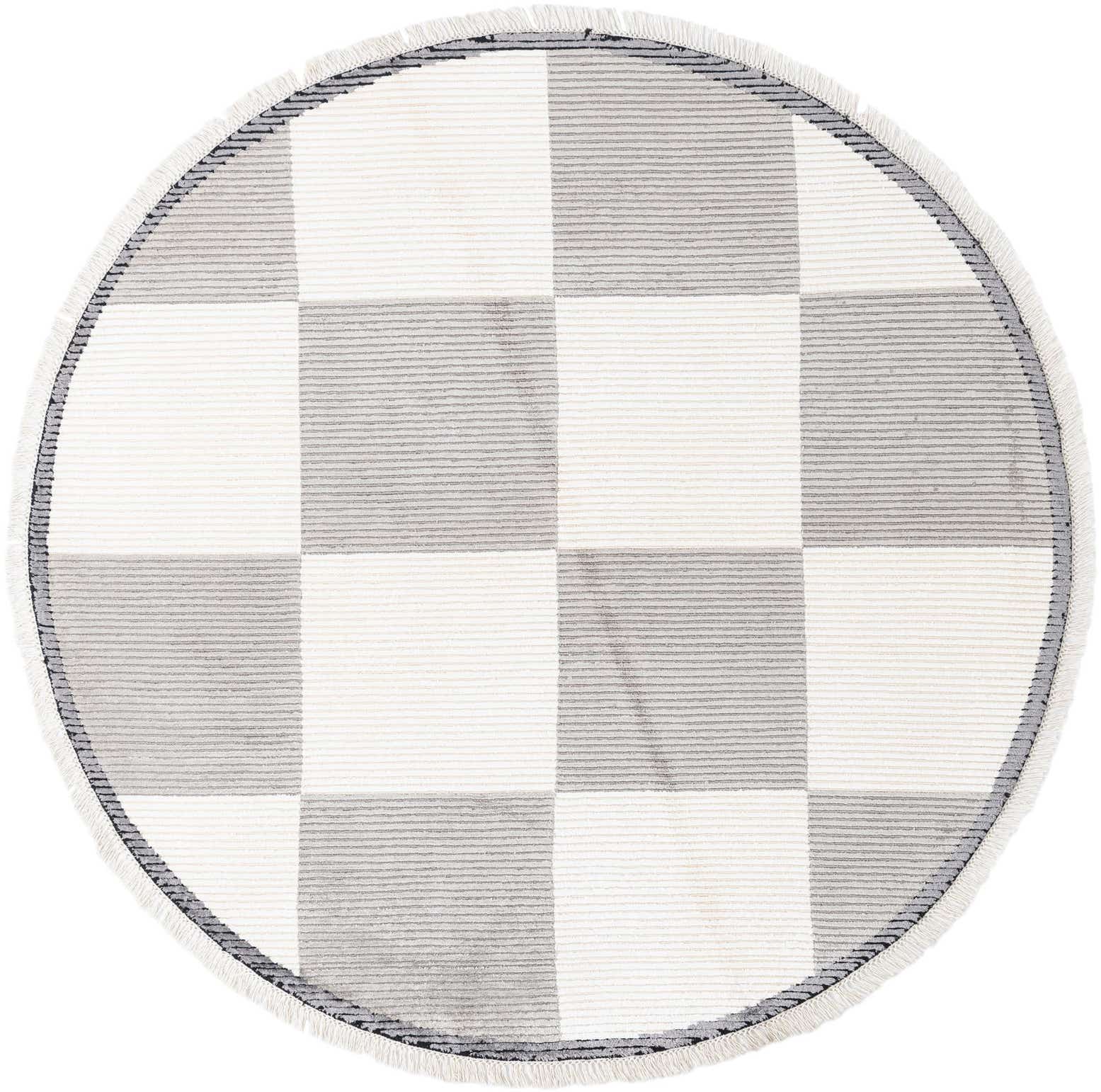 6' 3 x 6' 3 Hand Knotted Darya Wool Round Rug