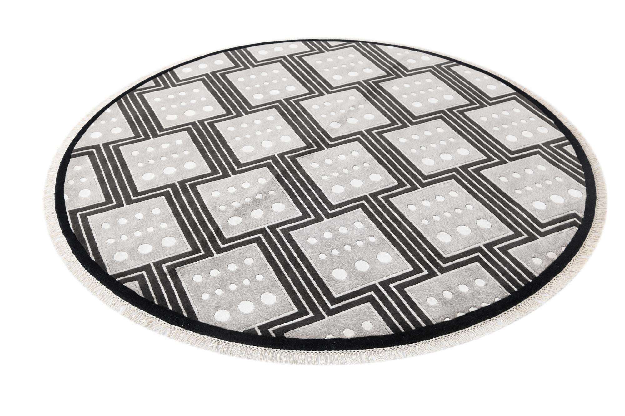 6' 5 x 6' 5 Hand Knotted Darya Wool Round Rug