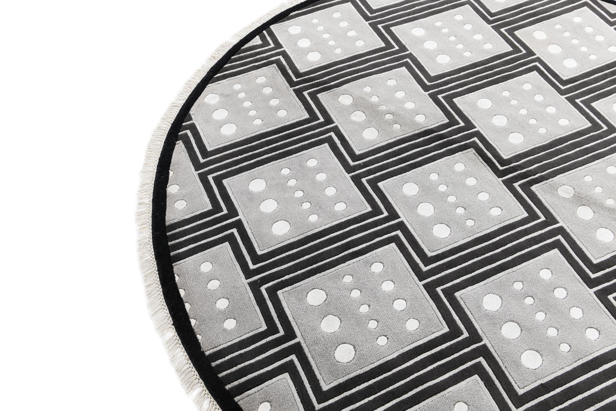 6' 5 x 6' 5 Hand Knotted Darya Wool Round Rug