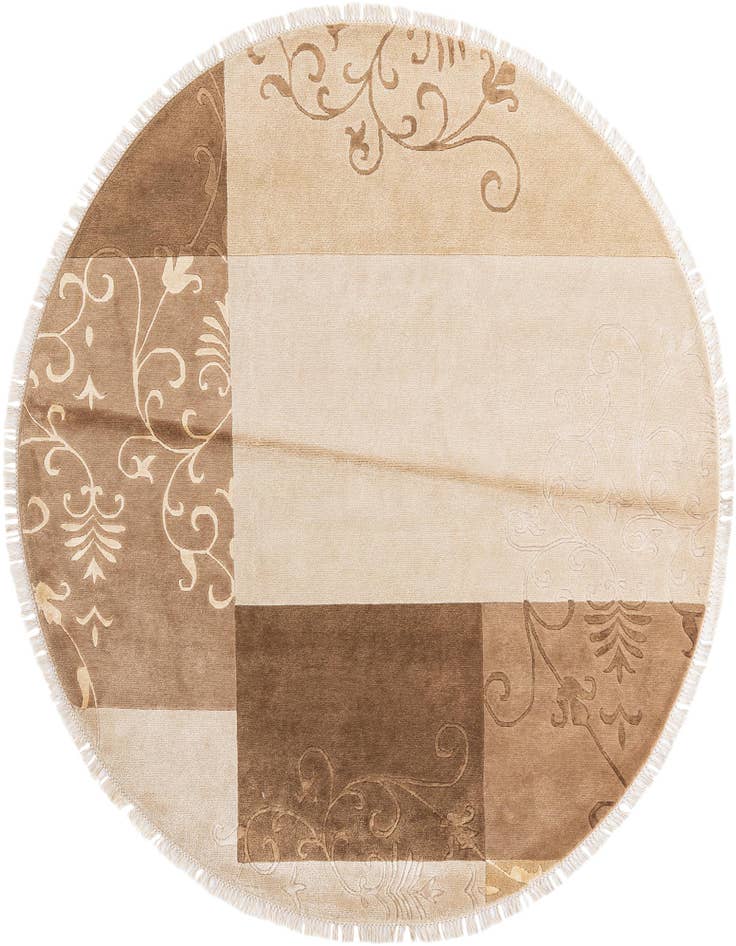 Detail image of 6' 7 x 6' 7 Hand Knotted Darya Wool Round Rug