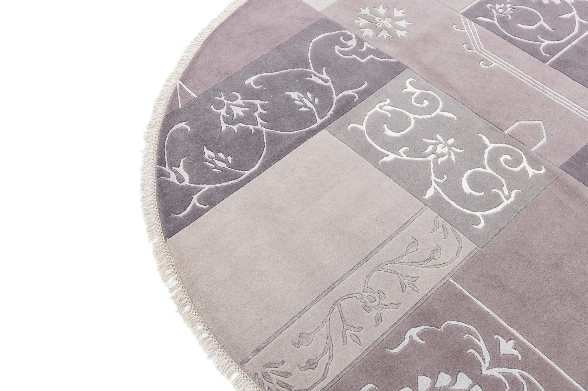6' 7 x 6' 7 Hand Knotted Darya Wool Round Rug