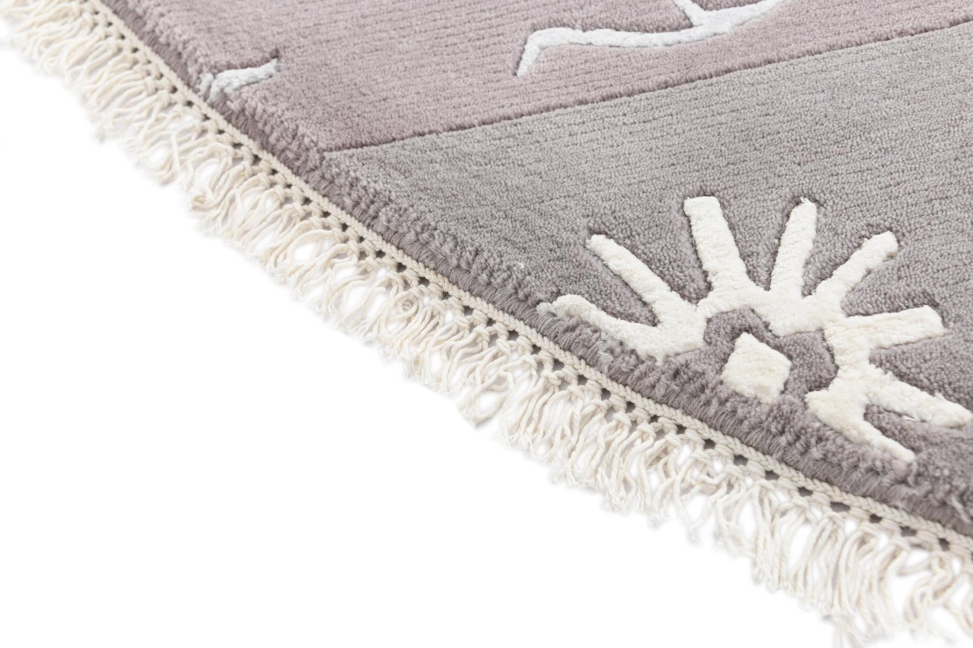 6' 7 x 6' 7 Hand Knotted Darya Wool Round Rug